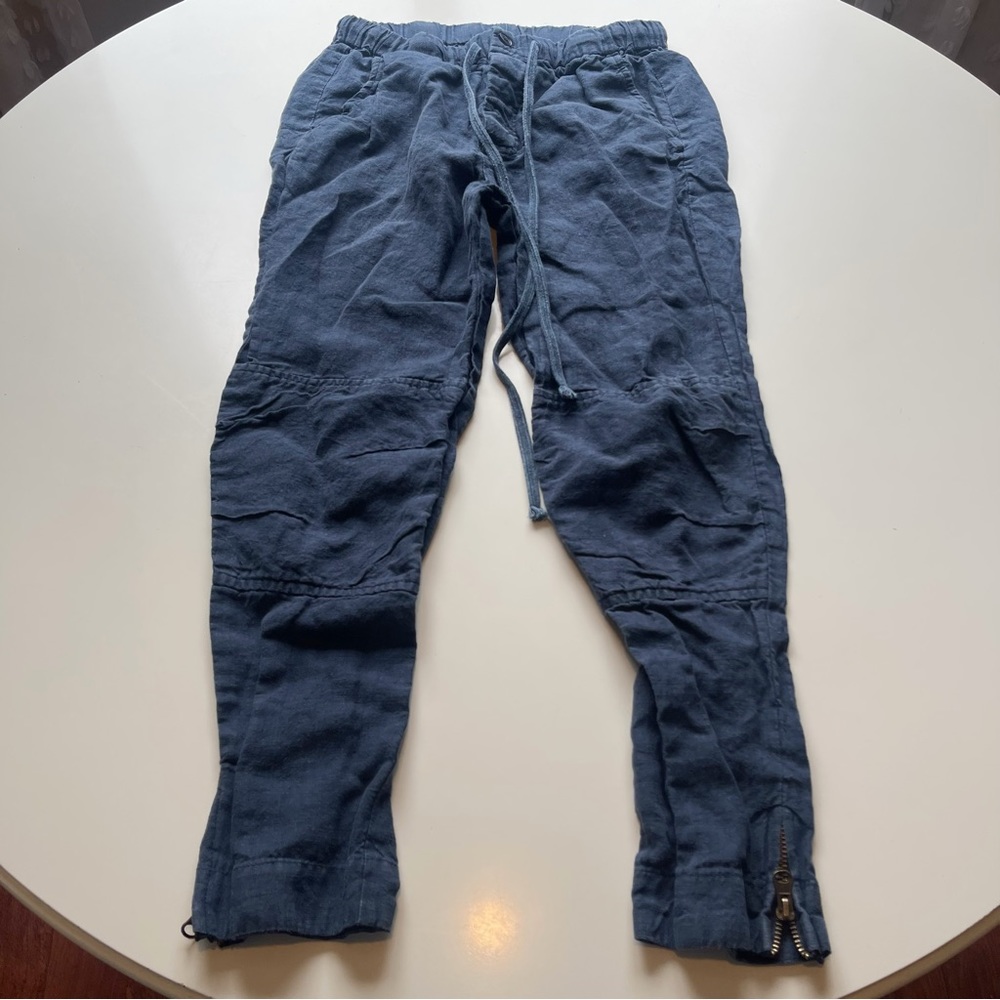 Olivia Ceous navy blue casual zippered pants